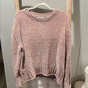 Cynthia Rowley Blush Pink Chenille Crew Sweater